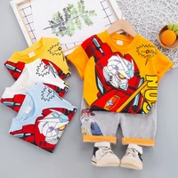 jh babyclothestoddler boy clothes 0 5 years old summer short sleeved shorts suit baby printed shirt casual shorts two piece suit