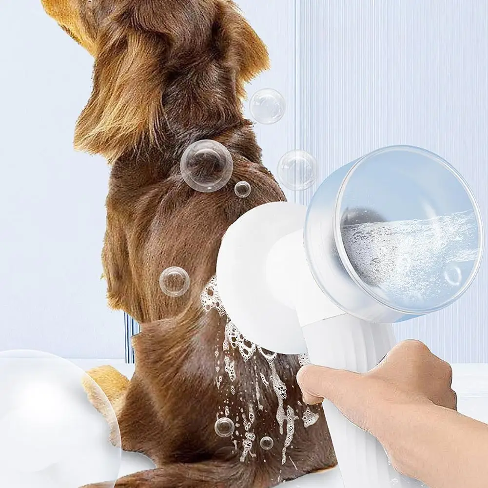 

Dog Bath Brush Scrubber Automatic Foaming Dog Shampoo Tool Dispenser Massage Bath Brush Dog Bathing Shampoo E5f8