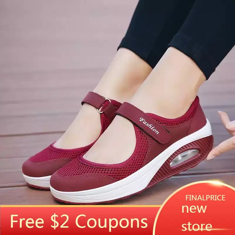 

Кроссовки женские повседневные, мягкие сникерсы с плоской подошвой, дышащие, без шнуровки, портативная прогулочная обувь, 2022