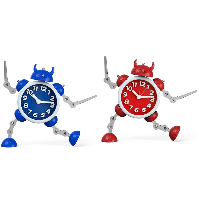 

Детский будильник, будильник-робот, детский Аналоговый Будильник, бесшумный будильник, подарок для детей