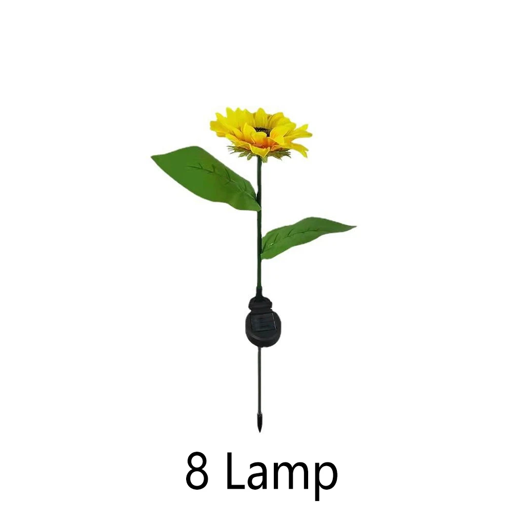 

Подсолнечник на солнечной батарее, садовый декоративный фонарь для украшения лужайки