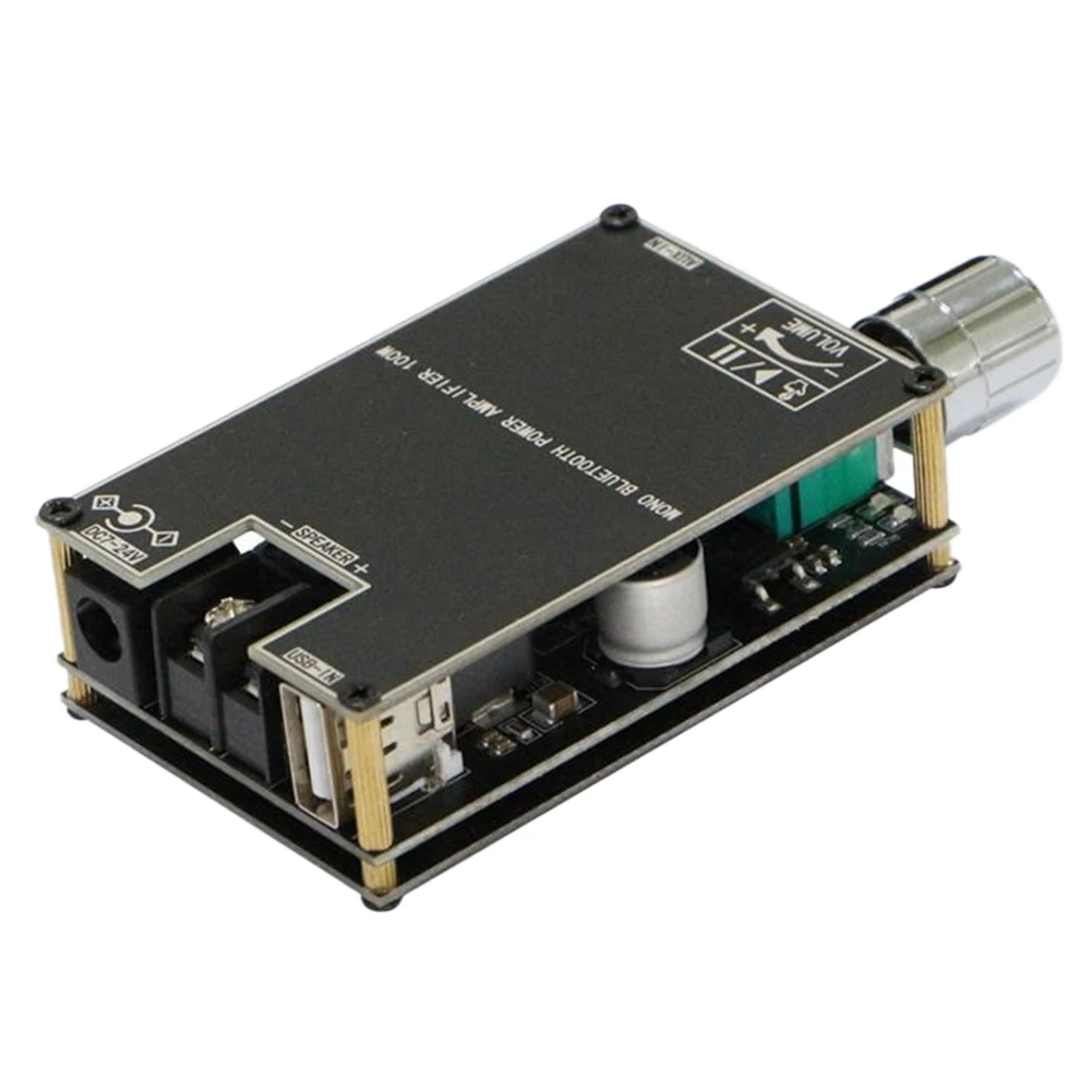 Цифровой усилитель мощности ZK-1001B Mono 100 Вт плата Bluetooth-совместимая с 5 1 AUX TPA3116D2 BT