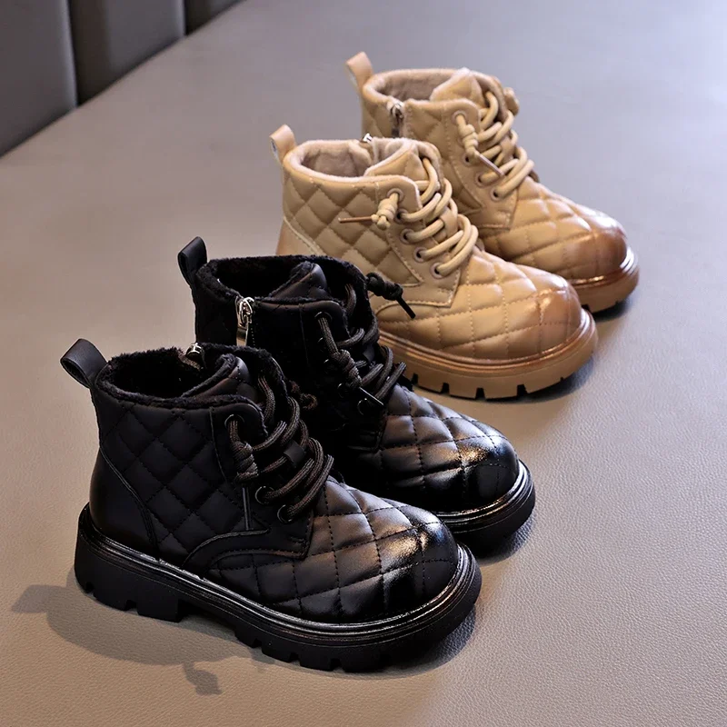 

Осень-зима 2023, новые очаровательные короткие ботинки для девочек, простые детские ботинки принцессы в британском стиле, модные детские ботинки на молнии