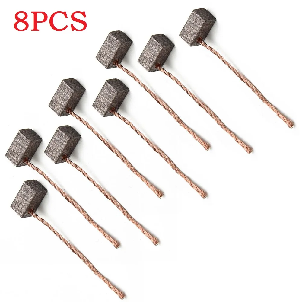 

8pcs Carbon Brushes Carbon Fiber Brushes For Blower Motor Fan Motor Windshield Wiper Motor Power Tool Accessories 6x6x10mm