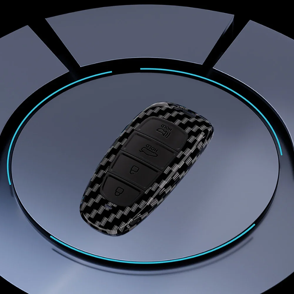 Чехол для автомобильного ключа из АБС-пластика углеродного волокна Hyundai Sonata Sel Ev 6
