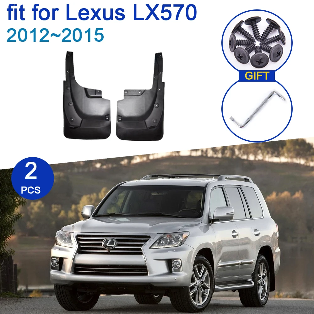 

for Lexus LX 570 2012~2015 MK3 J200 2013 2014 2X Mudflap Cover Car Rear Wheels Mudflaps MudGuards Accessories Splash Auto Parts