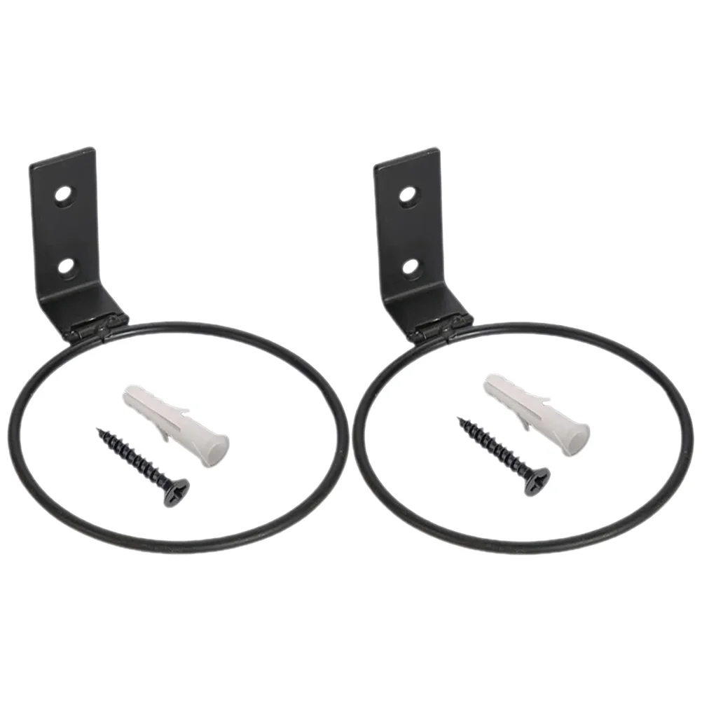 

2pcs Wall Ball Holders Basketball Shelf Football Display Stand Rugby Rack