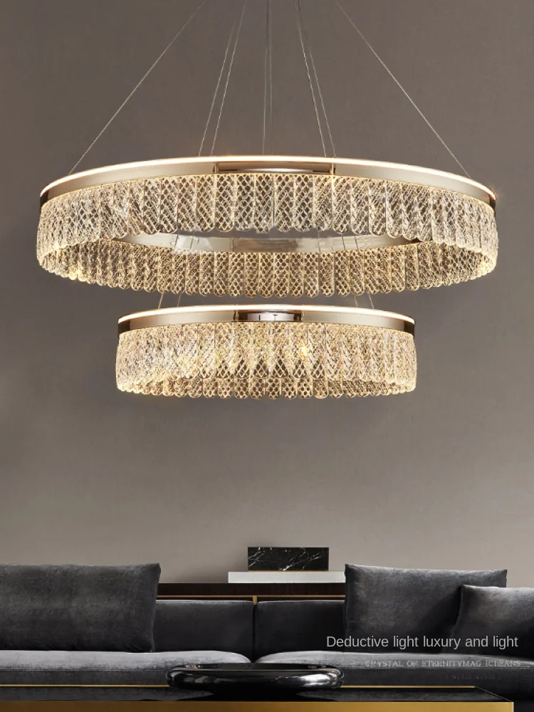 

Crystal Bedroom Dining Decor dining room sets Habitacion Aesthetic Apartment Villa Light Modern Creative Chandelier Luxury Ring