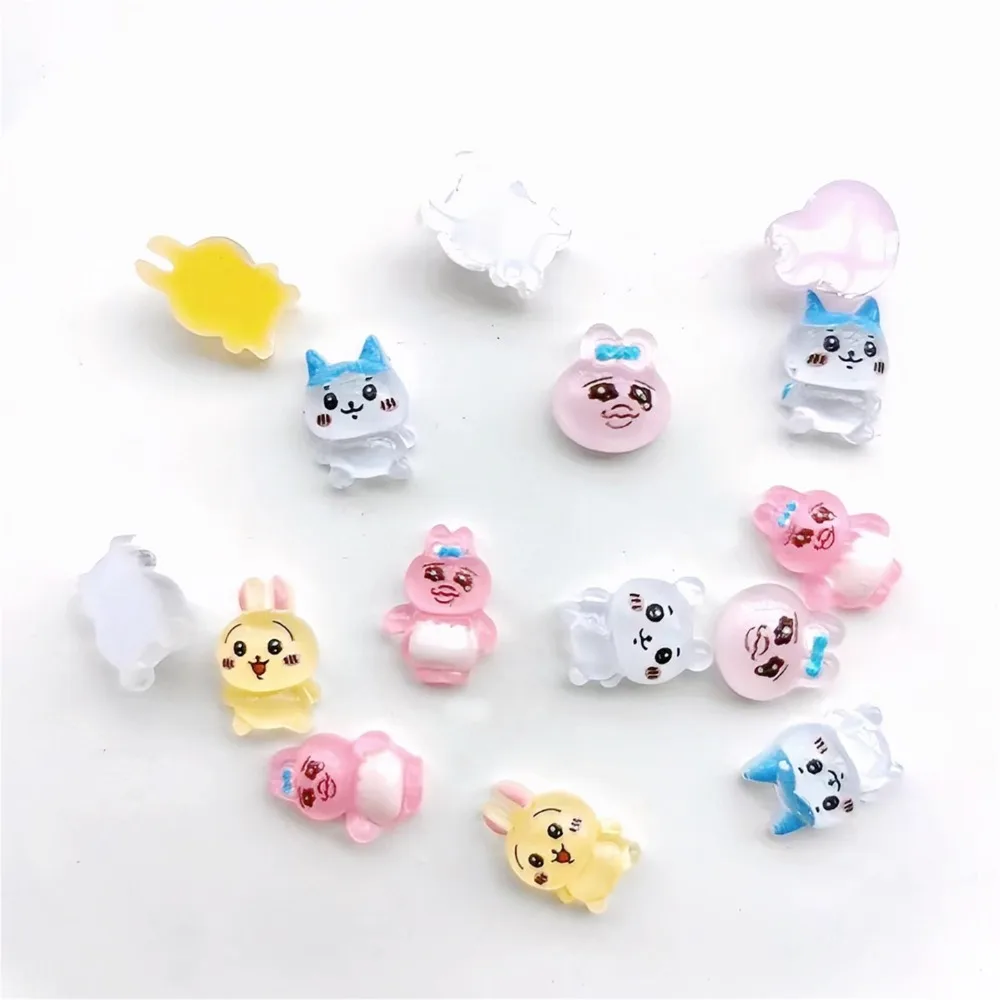 10/100 /1000pcs Japan Hot Sell Chiikava Paku Rabbit Resin Material Accessories for DIY Popular Cartoon Character Accessories