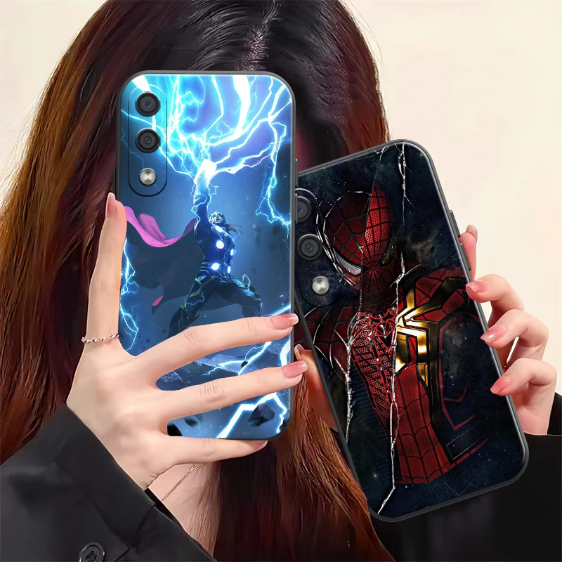 

Popular Marvel Phone Case For Samsung Galaxy A11 A20 A21S A52 4G 5G A71 4G 5G A72 Black Liquid Silicon Carcasa Funda Soft