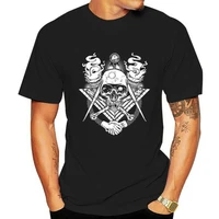 t shirt freemason mason skull and crossbones freemasonry masonry tee shirt style round