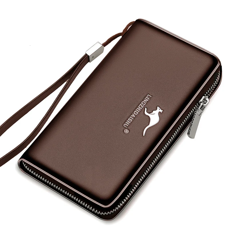 

Kangaroo Men's Handbag Long Wallet Zipper Small Fashion Casual Trendy Bag