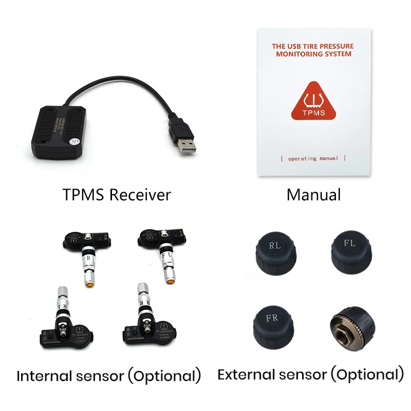 Фото Цифровая система контроля давления в шинах Junsun TPMS с USB-подключением для автомобильной навигации №5