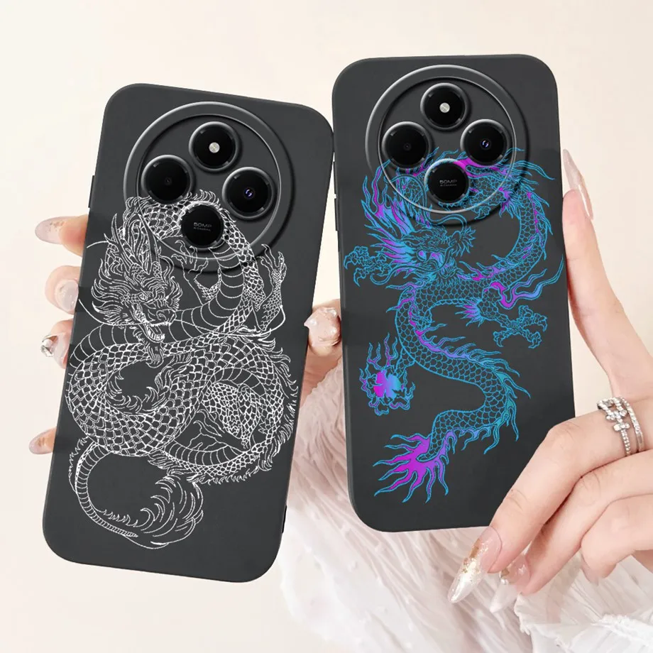 Фото Для Xiaomi Redmi 14c Чехол Мягкие силиконовые чехлы на заднюю панель Panda Marble Draagon Cat Astronaut Чехол для телефона Xiaomi 14 Pro 14t Pro Capa №2