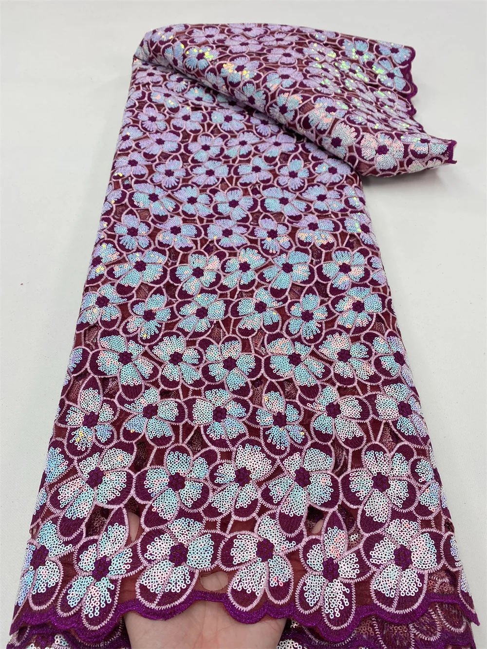 Нигерийская кружевная ткань NI.AI 2022 высокого качества с пайетками, золотой вышивкой, африканским бархатом XY3687B.