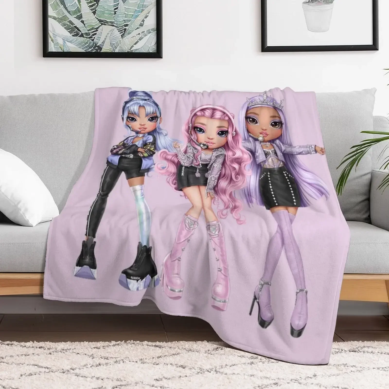 Радужный высокий Сеул на выбор Королевский трехслойный одеяло одеяла для