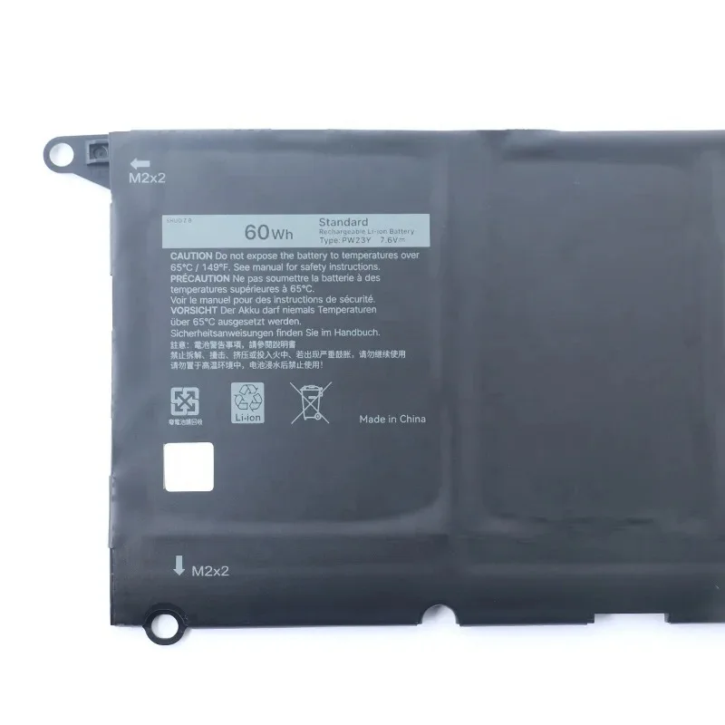 Фото Сменная батарея для ноутбука Dell XPS 13 9360 серии PW23Y P54G002 13-9360-D1605G P54G RNP72 TP1GT 0RNP72 0TP1GT 7.6V 60Wh №2