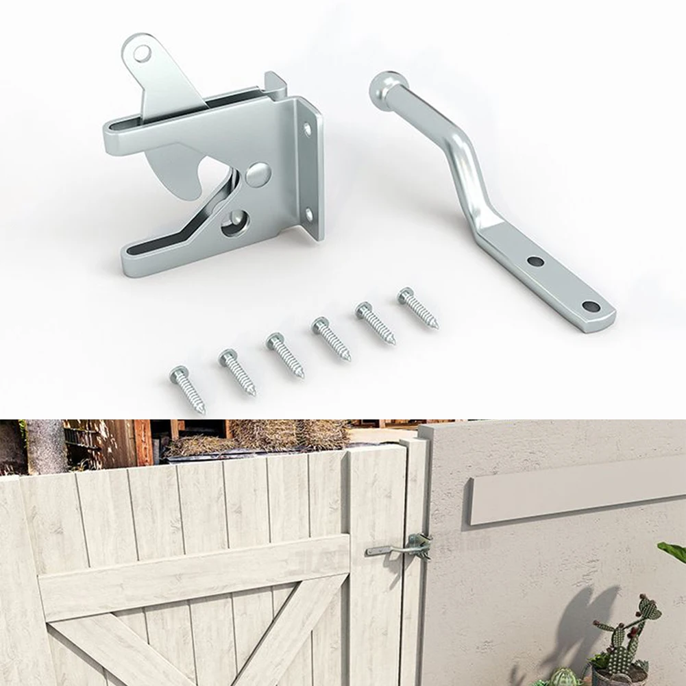 

Fence Hinge Latch Garden Door Accessories Bolt With Bolt Carbon Steel Garden Fence Gate Parts Garden Tools Gate Latch Accessory