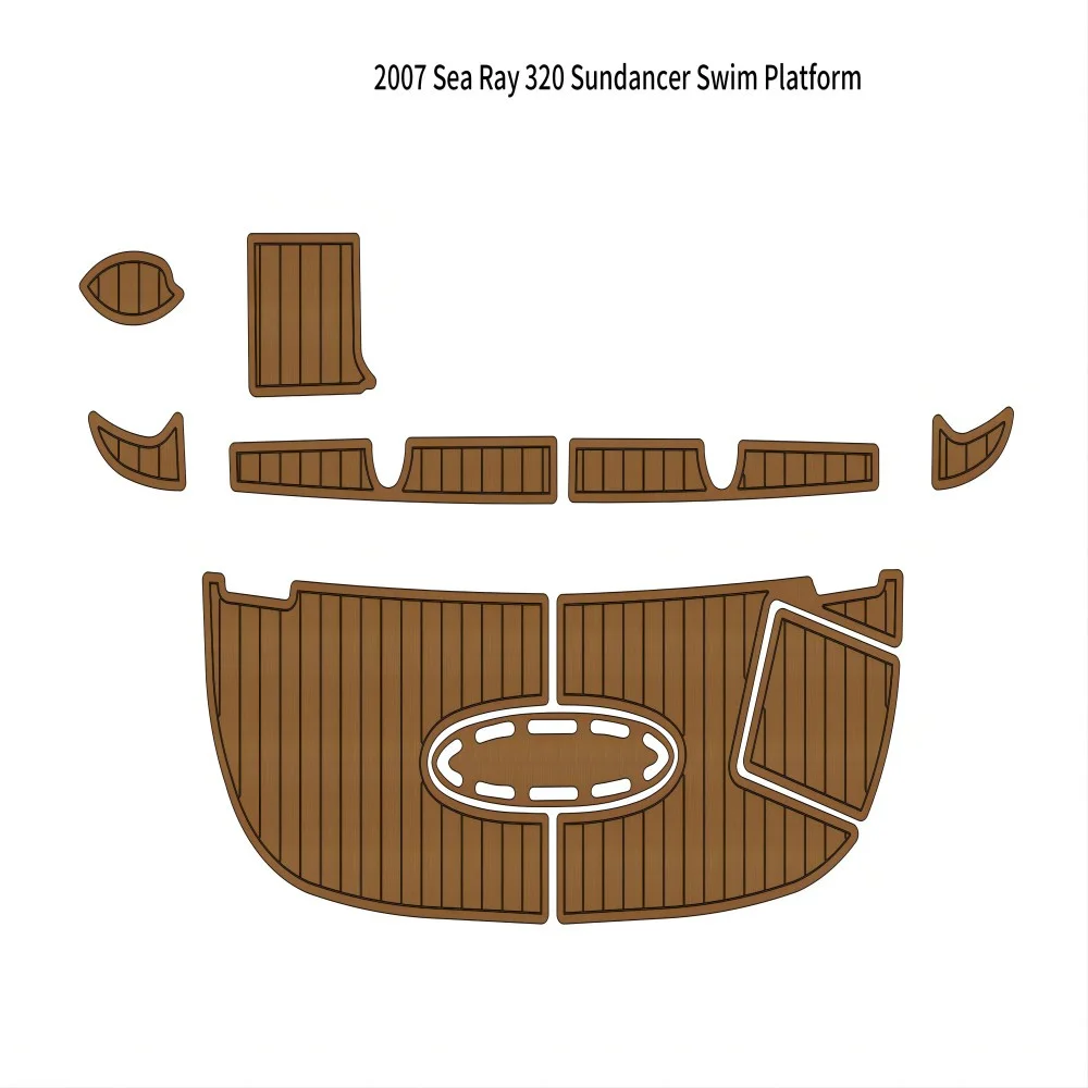 

2007 Sea Ray 320 Sundancer Swim Platform Pad Boat EVA Foam Teak Deck Floor Mat