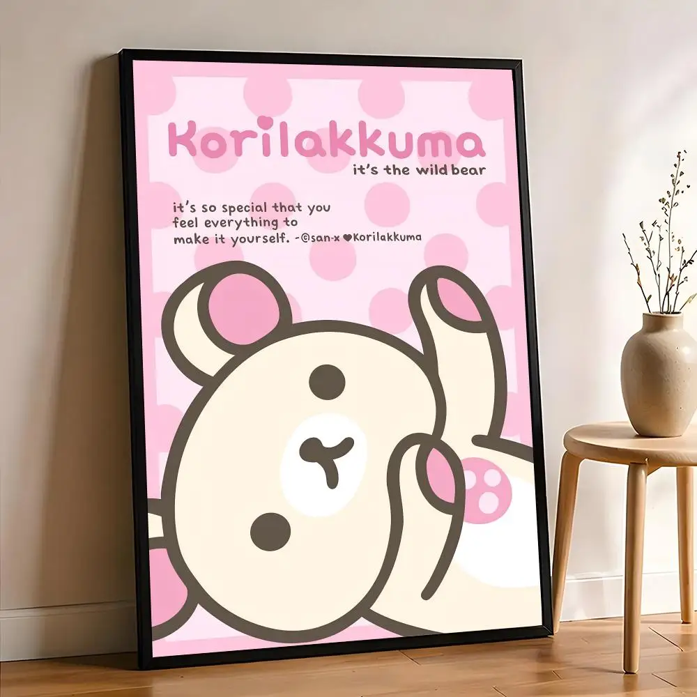 Фото Аниме-постер R-Rilakkumas HD, декоративная наклейка на стену, водонепроницаемое украшение для дома, гостиной, бара, эстетичный декор. №3