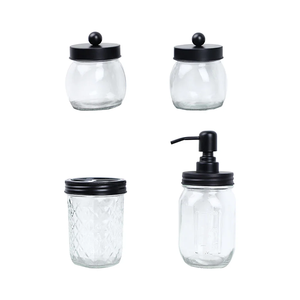 

1 Set Household Bathroom Accessories Glass Cup Lotion Bottle Toiletry Supplies