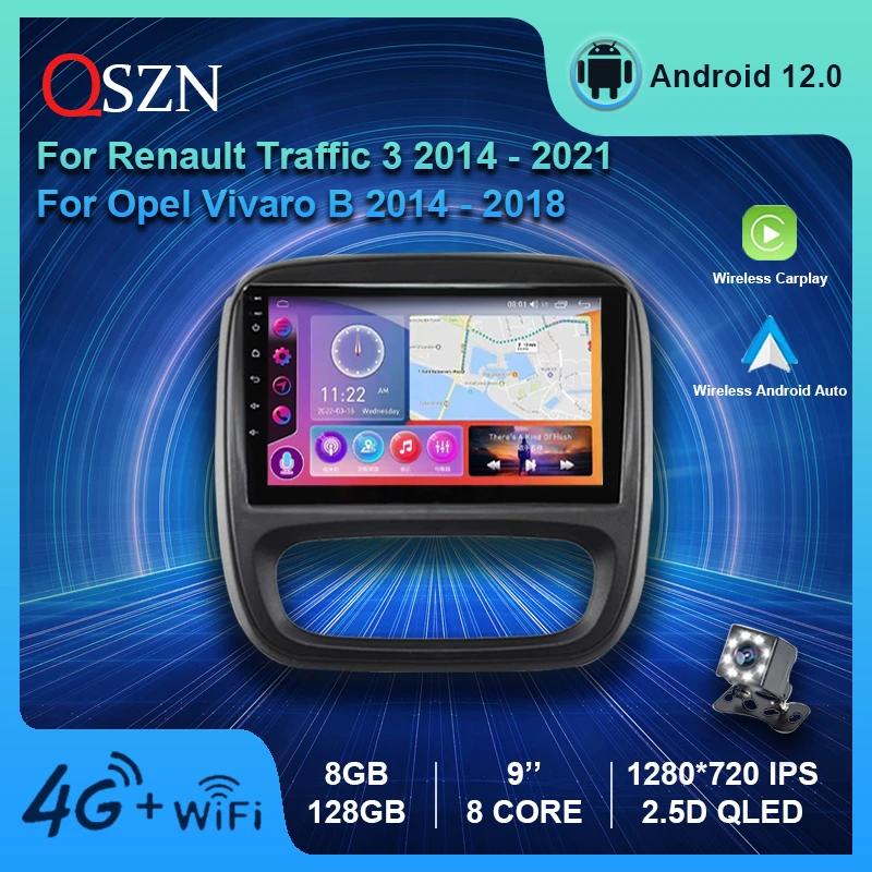 

Android 12 Car Radio For Renault Traffic 3 2014-2021 Opel Vivaro B 2014-2018 Multimedia Video Player GPS Carplay Auto Navigation