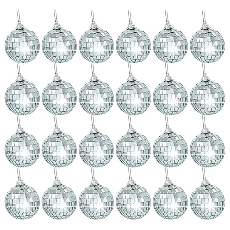 

Серебристые зеркальные шарики для украшения дискотеки, для рождественской елки, свадьбы, вечеринки