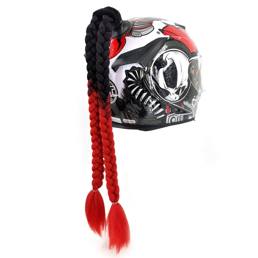 

Motorcycle helmet Freestyle Women Motorcycle Helmet Braids Women Moto Biker Jumbo Braid Helmet Rock Punk Style DIY Decoration