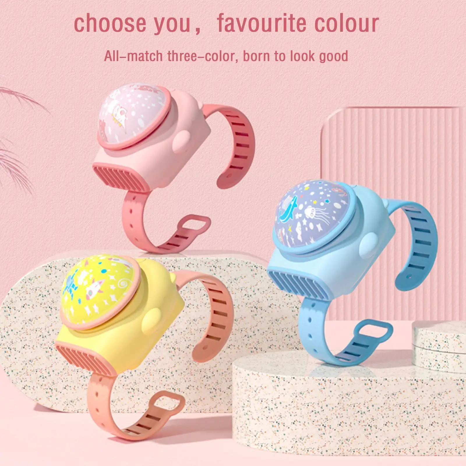 

Kids Watch Fan Summer Leafless Fan 5V Mini Cooler Fans Wrist Fan Silent Power Portable Cooling USB Student Handheld Wind Fa B9S9