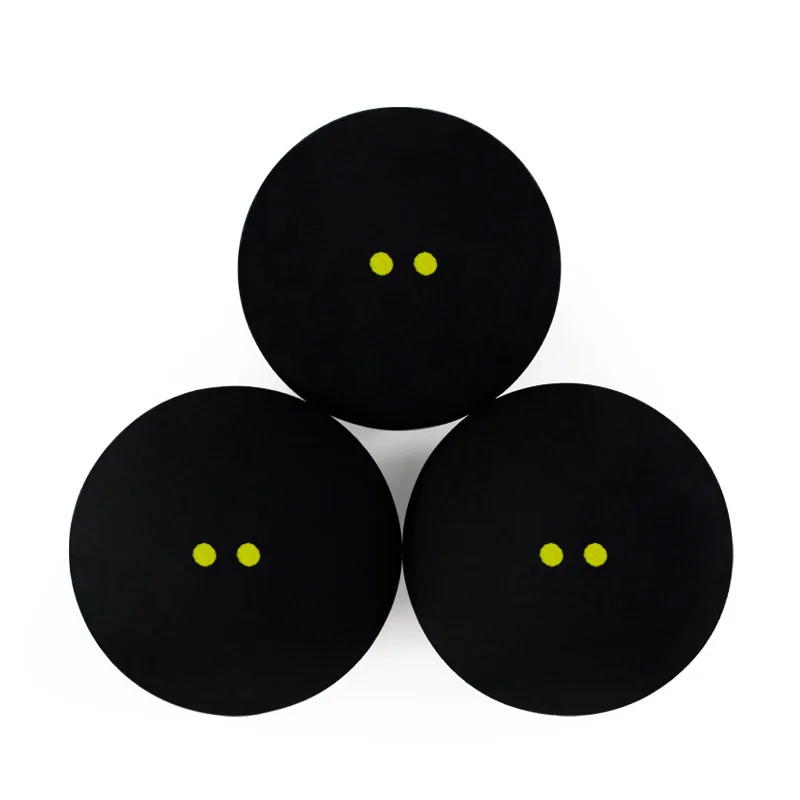 

10pcs/lot Double Yellow Point Dots 39mm RacquetBall Squash Super Low Speed Rubber Ball Training Professional For Competition