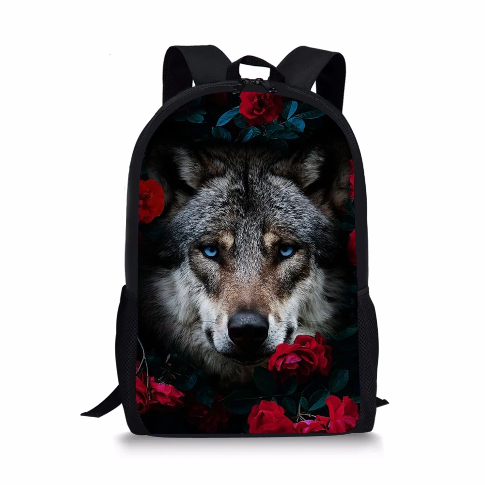 Animal Flower Style Print New Large Schoolbag Student School Backpack Waterproof Bagpack Capacity Primary Book Bags