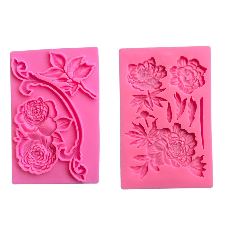 

3D Silicone Candy Moulds Chocolate DIY Baking Moulds Fondant Molds Flower Shaped