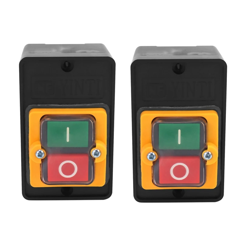 

2X AC 220/380V On/Off Water Proof Push Button Switch KAO-5 For Drill Motor Machine
