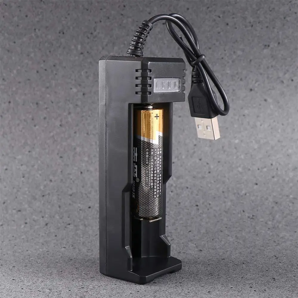 Универсальное умное зарядное устройство USB с одним слотом литиевое 18650 для