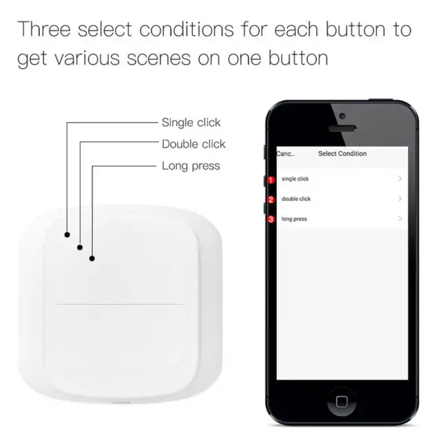 Tuya WiFi/Zigbee Smart Wireless Switch Push Button Controller 2Gang Smart Controller Automation Scenario Smart Home Gadget 5