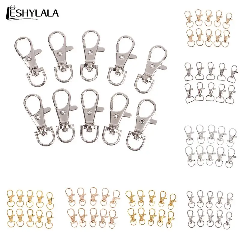 

10Pcs Metal Swivel Lobster Clasp Keychain Clasps Hook Handbag Straps Accessories DIY Jewelry Making Findings for Keychain Supply