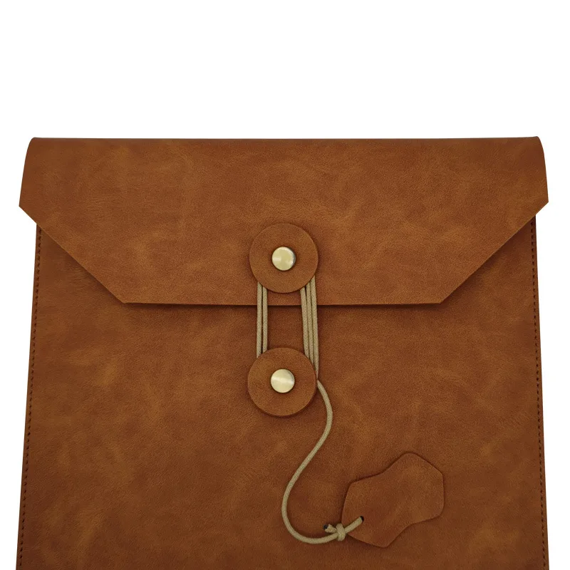 

Однотонная Сумка для планшета из натуральной кожи, легко носить с собой, ударопрочный чехол для ноутбука 11, 12, 13, 15 дюймов, водонепроницаемый ...