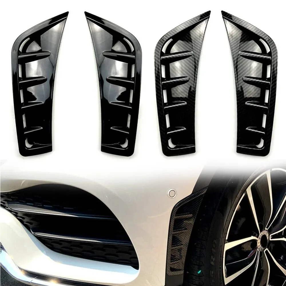 Фото Для Mercedes-Benz C-Class W205 C180L C260L C205L S205 2019 года и новее: передний сплиттер-спойлер на бампер, накладка, наклейка, тюнинг №2