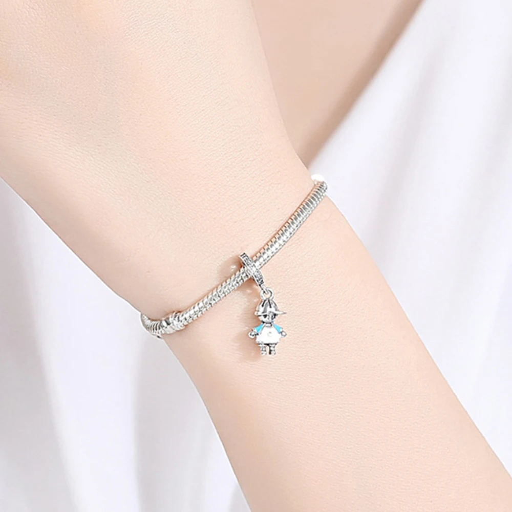 Bracelet de baseball en argent 925 pour garçon, bricolage, personnalité exécutive, cadeau de fête d'anniversaire pour femme, convient à Pandora, nouveau