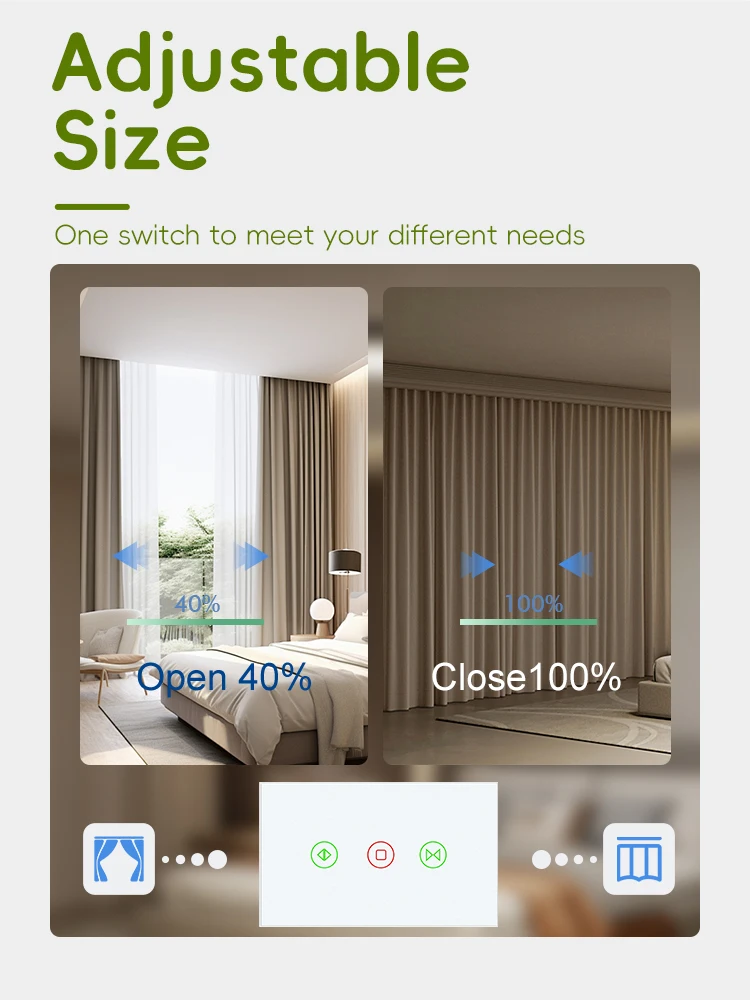 LOGEN WiFi Smart Curtain Switch Стандарт США Голосовое управление Сенсорный настенный