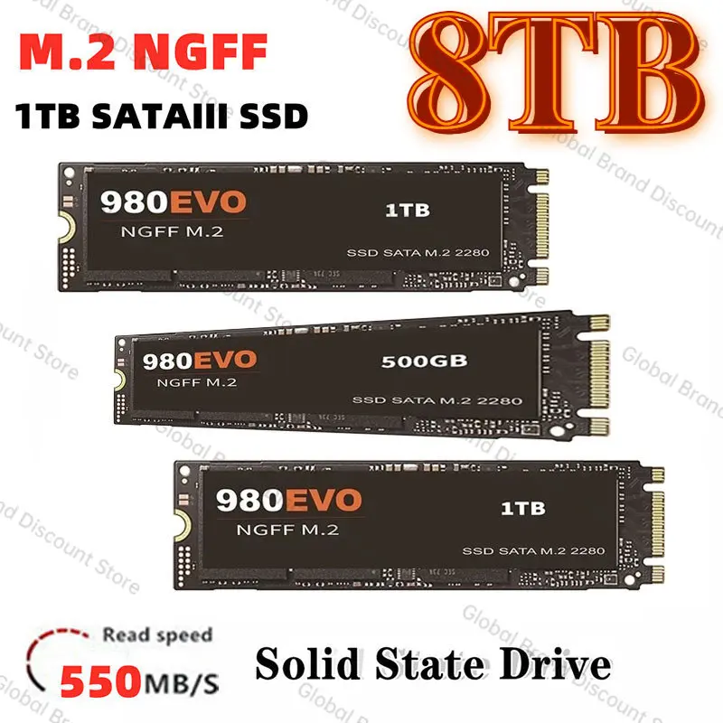 

Original 1TB 2TB M.2 SSD 500G NGFF SSD hard Drive 980EVO 4TB 8tb NVMe pcie 990 PRO Hdd Internal Hard Disk For Laptop/Desktop/mac