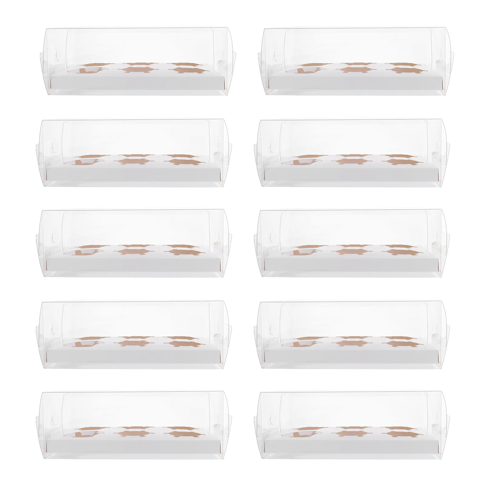 

10 шт., прозрачные футляры для хранения капкейков