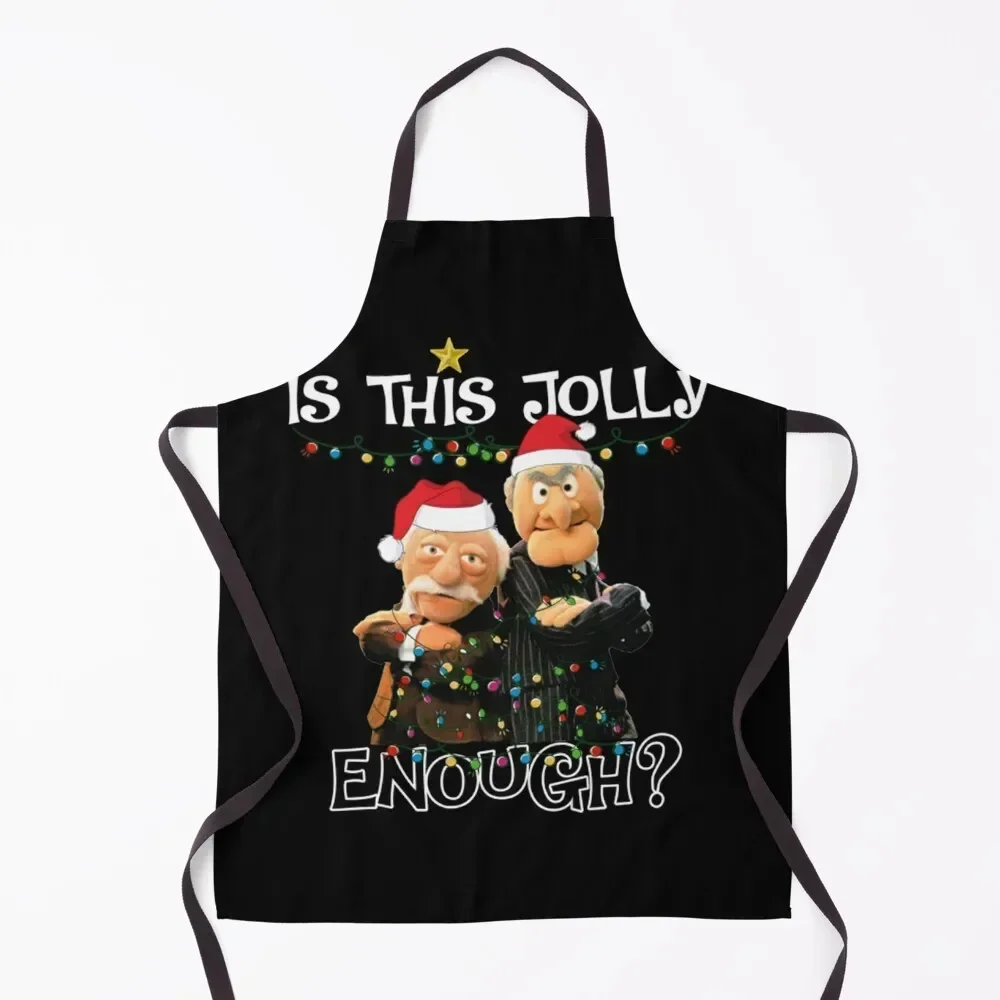 Is This Jolly Enough Christmas Apron women's work gift kitchen gadgets Women Kitchen'S