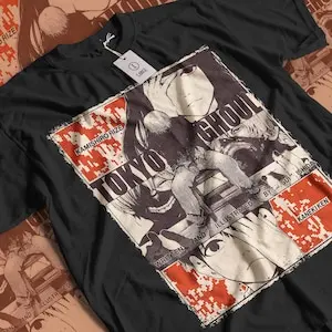 Эстетическая футболка унисекс с короткими рукавами из аниме-фильма Токийский