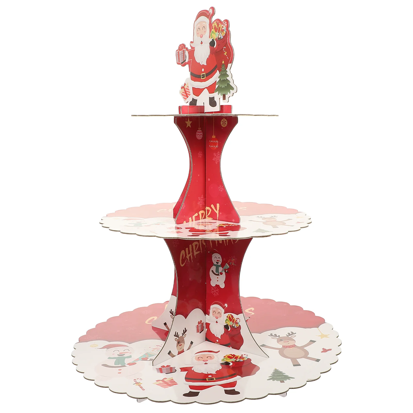 

Stand Cupcake Christmas Tower Display Dessert Cake Tiered Serving Cardboard Tray Holder Party Platterpastrystands Plate Fruit