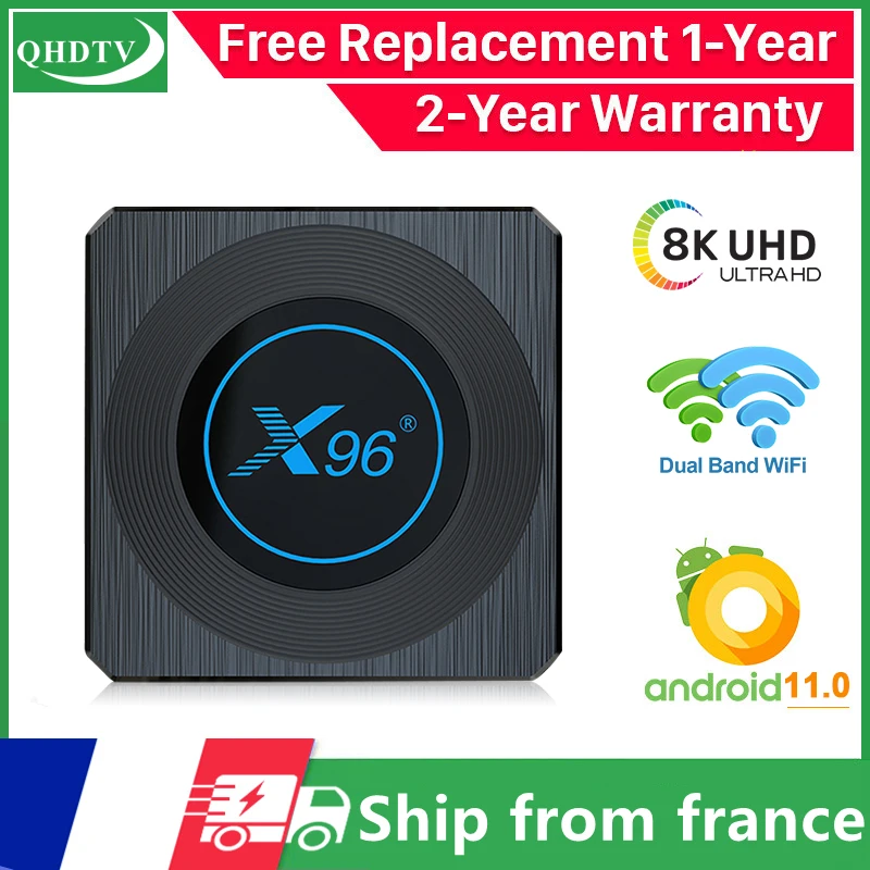 

Приставка Смарт-ТВ X96X4 Android 11 X96 X4 Amlogic S905X4 4 Гб 64 ГБ 32 ГБ двойной Wi-Fi 8K медиаплеер BT4.1 QHD ТВ Android ТВ телеприставка