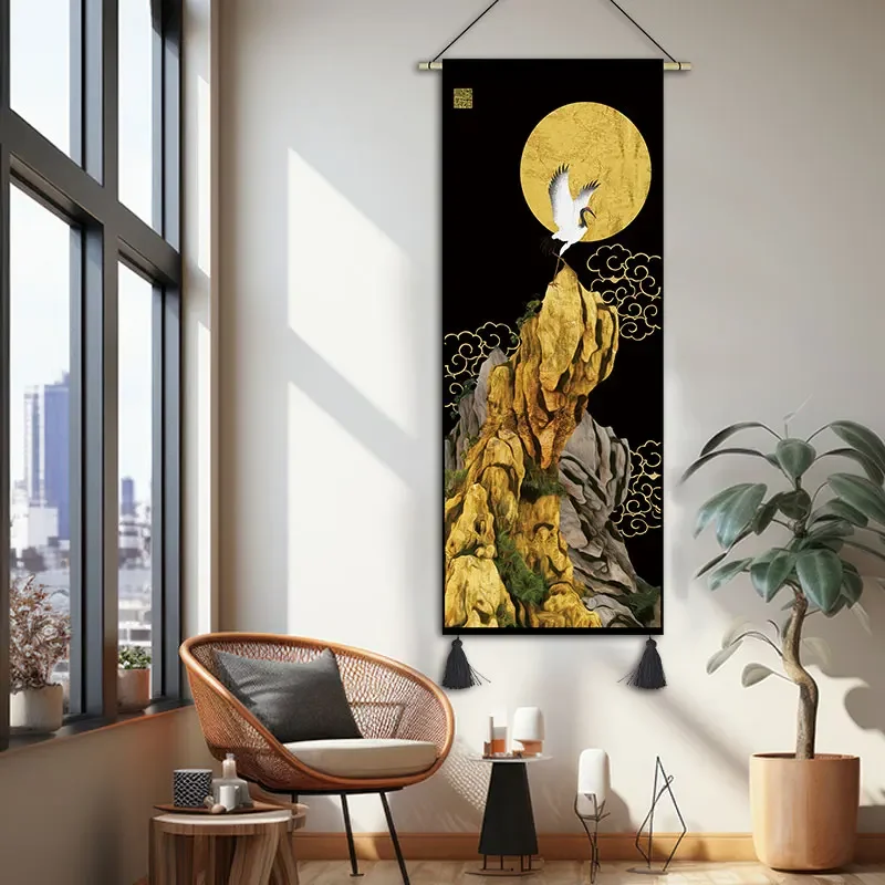 Классическая китайская подвесная картина журавль для гостиной крыльца