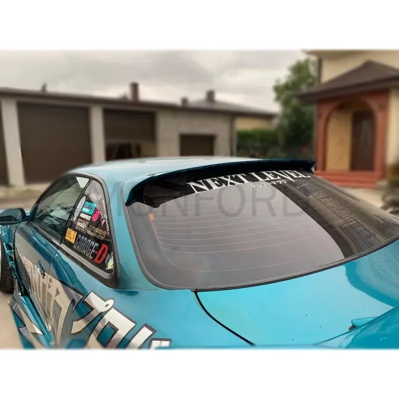 Автомобильный Стайлинг для Nissan S14 Silvia FRP, стекловолокно, спойлер на крышу автомобиля, крыло заднего окна, матовый черный FRP + глянцевый баллек + углеродное волокно (art.: 3920ce249ac4a) - 3920ce249ac4a