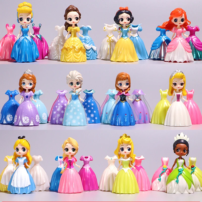 Disney Princess Toys Frozen Elsa Cinderella Ariel Alice Magi