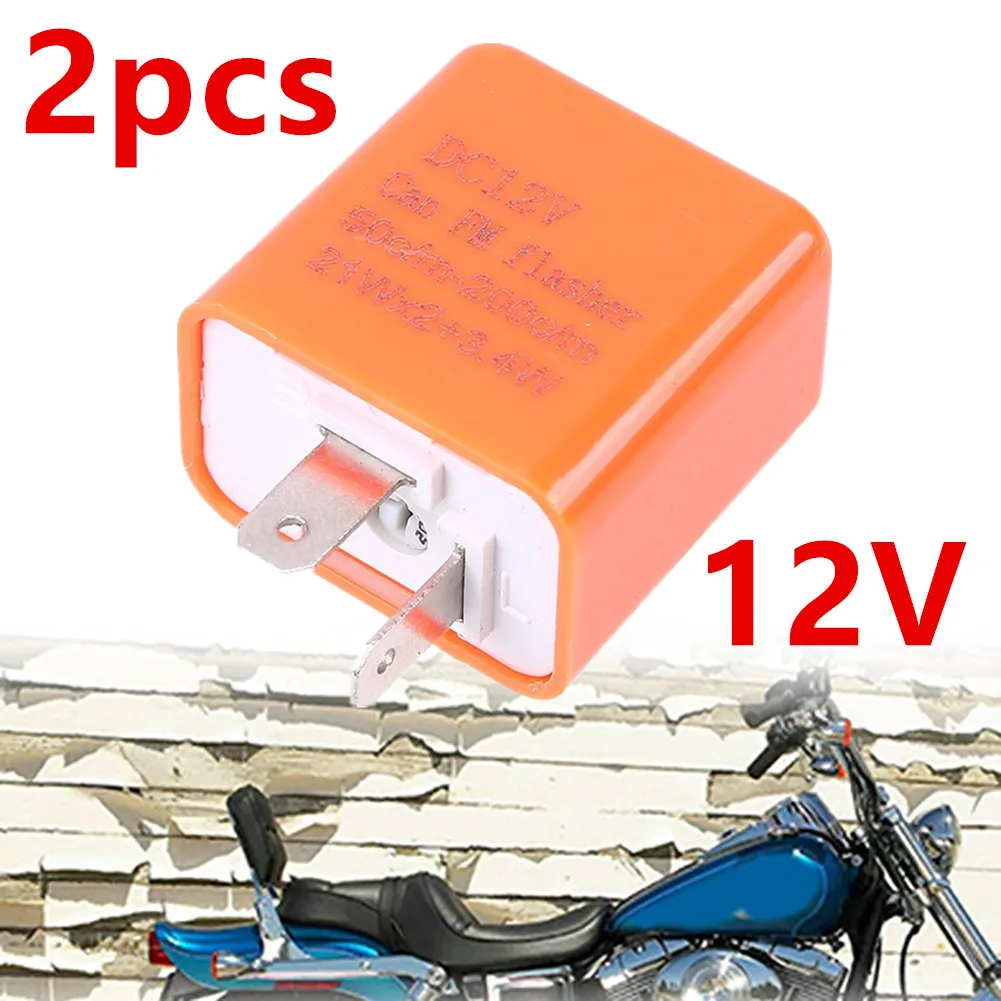 

Motorcycle Turn Signal Hyper Flash Relay For Universal Electronic Adjustable Frequency Blinker Indicator LED Flasher 2Pin 12V DC